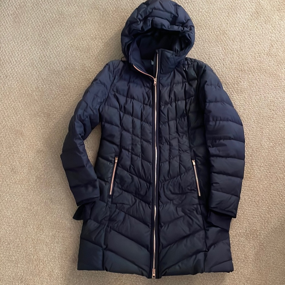 Athleta Womens navy down puffer jacket